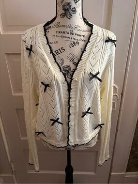Torrid Lovesick Ivory Knit Cardigan